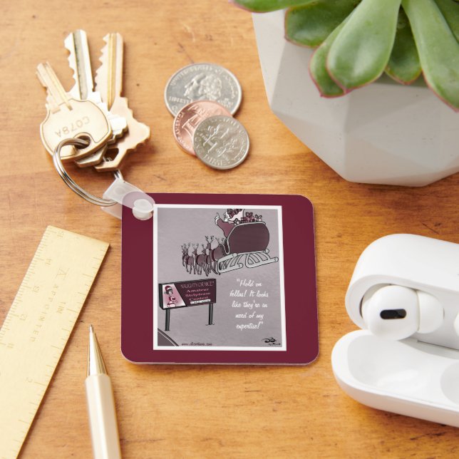 Naughty Or Nice Keychain (Desk)