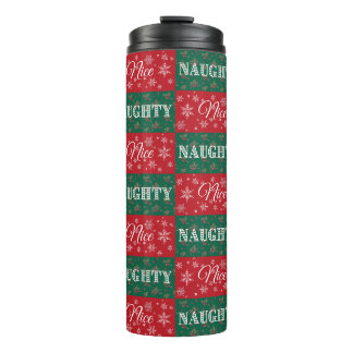 Naughty or Nice List Christmas Thermal Tumbler