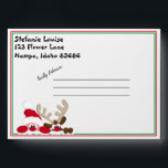 Naughty or Nice List Envelope<br><div class="desc">A cute,  fun and humorous matching Christmas/Holiday envelope. Santa and his reindeer checking in on the Naughty or Nice List. If you'd like customize with your name and address.</div>