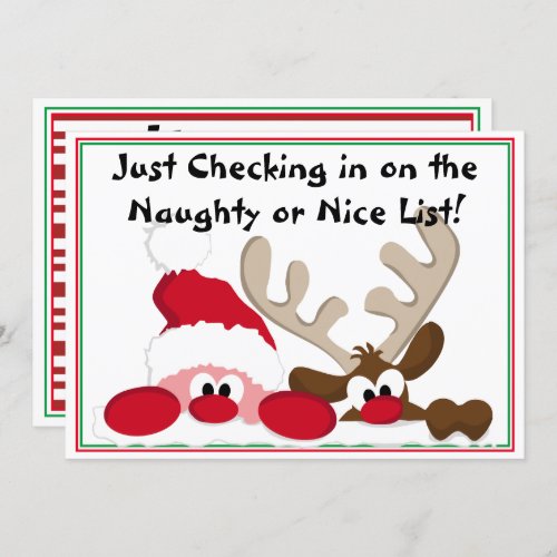 Naughty or Nice List Invitation