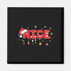 Naughty Or Nice Matching Christmas Couples Costume Magnet