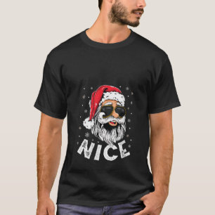 Naughty or Nice Matching Christmas Couples Costume T-Shirt