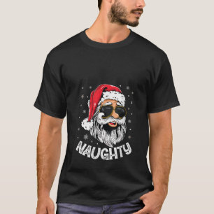 Naughty or Nice Matching Christmas Couples Costume T-Shirt