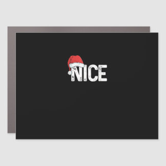 Naughty Or Nice Matching Christmas Funny Design  Car Magnet
