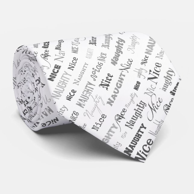 Naughty or Nice Neck Tie (Rolled)