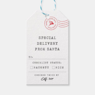 Naughty or Nice - Official North Pole Mail - Gift Tags