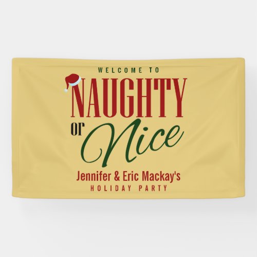 Naughty or Nice Party Banner