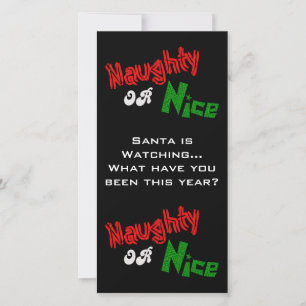 Naughty Or Nice? Photo Card
