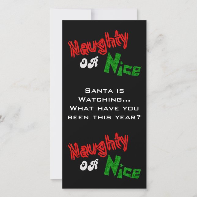 Naughty Or Nice? Photo Card (Front)
