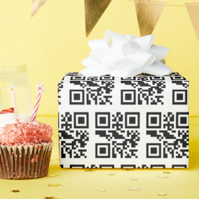 Naughty or Nice QR Code Wrapping Paper (Birthday Party)