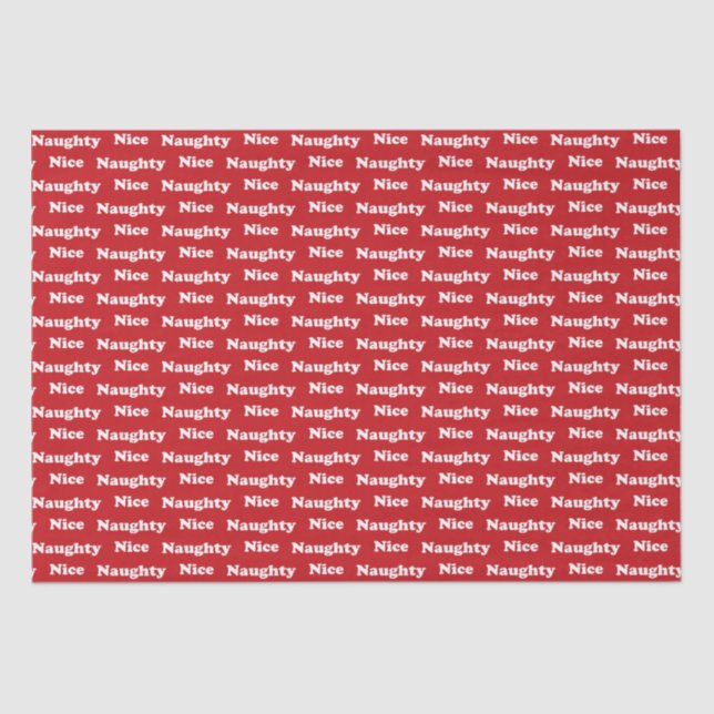 Naughty or nice Red Tissue Paper (Front)