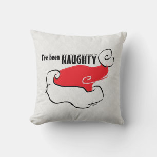 Naughty or Nice Santa Hat Throw Pillow
