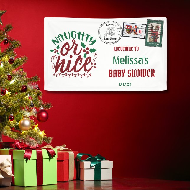 Naughty or nice Santa's letter North pole welcome Banner (Creator Uploaded)