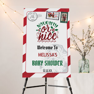 Naughty or nice Santa's Letter North Pole Welcome Foam Board