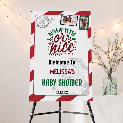 Naughty or nice Santas Letter North Pole Welcome  Foam Board