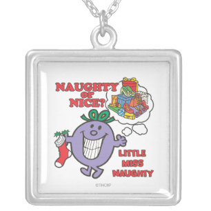 Naughty Or Nice? Silver Plated Necklace