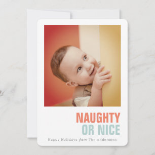 Naughty or Nice Simple Holiday Photo