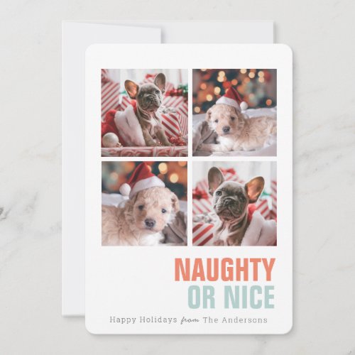 Naughty or Nice Simple Pet 4 Photos Holiday