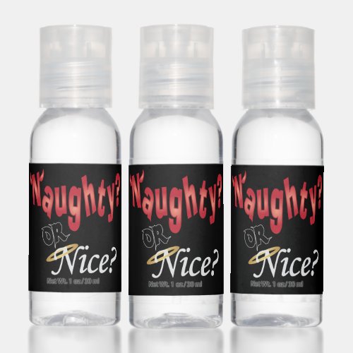 Naughty or Nice _ Travel Bottle Set Hand Sanitizer
