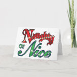 Naughty Or Nice-u Know Which &quot;i&quot; Prefer=christmas Holiday Card at Zazzle