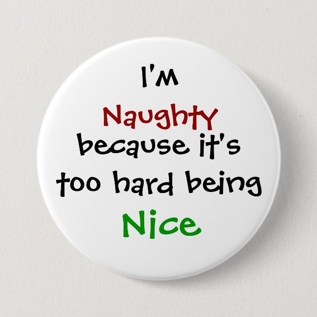 Naughty over Nice Button (Front)