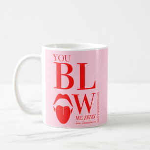 Naughty Pink Red Valentines Day Card Coffee Mug