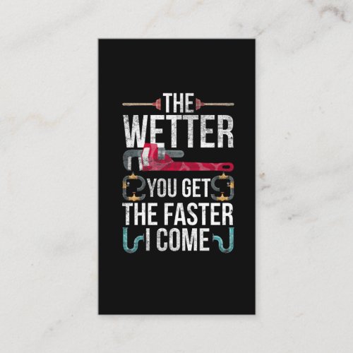 Naughty Plumber Husband and Father Plumbing Quote Business Card