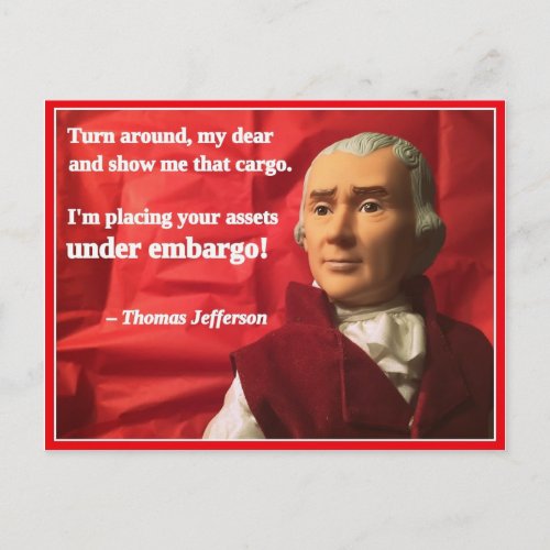 Naughty Presidential Valentine Embargo Holiday Postcard