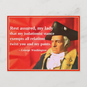 Naughty Presidential Valentine: Isolationism Holiday Postcard