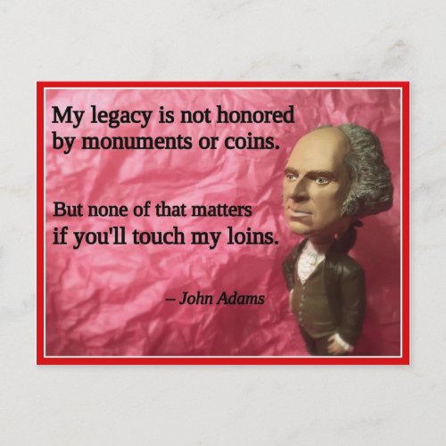 Naughty Presidential Valentine Monuments Holiday Postcard