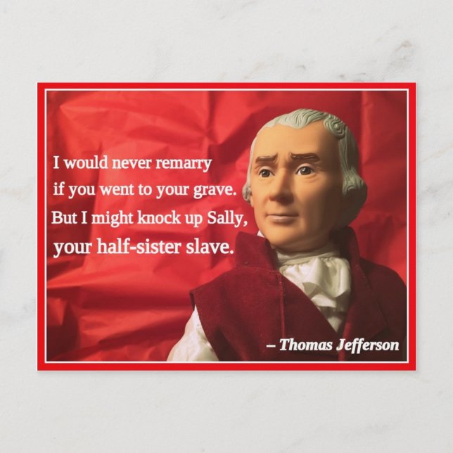 Naughty Presidential Valentine: Never Remarry Holiday Postcard (Front)