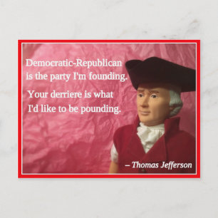 Naughty Presidential Valentine: Party Founding Postcard