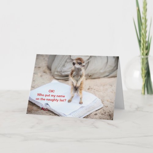 Naughty pup  Seasons Greetings Holiday Card