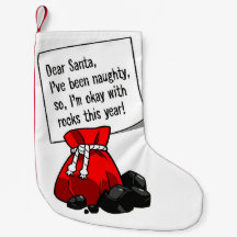 Naughty Rockhound, Geologist Christmas stocking 