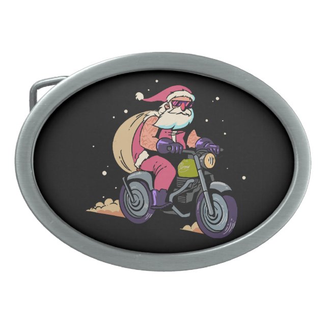 Naughty Santa Claus Belt Buckle (Front)