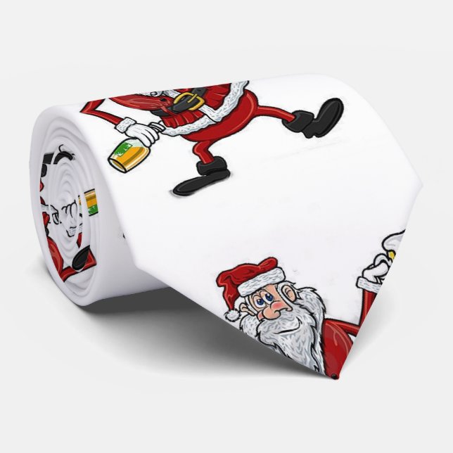 ***NAUGHTY SANTA TIE**** PERFECT TIE FOR YOUR GUY (Rolled)
