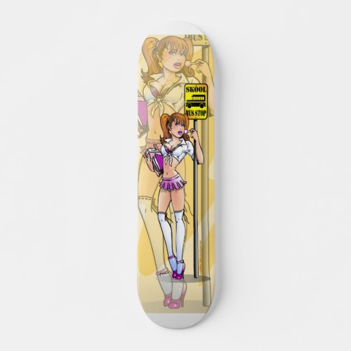 Naughty Schoolgirl Skateboard