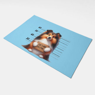 Naughty Shetland Sheepdog Doormat