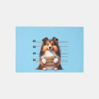 Naughty Shetland Sheepdog Rug