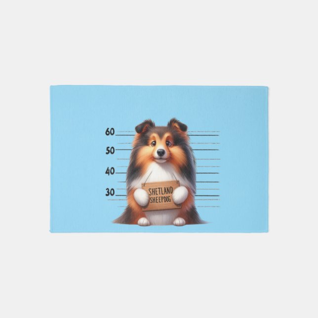 Naughty Shetland Sheepdog Rug (Front)