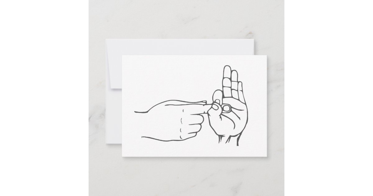 Naughty Sign Language Thank You Card Zazzle