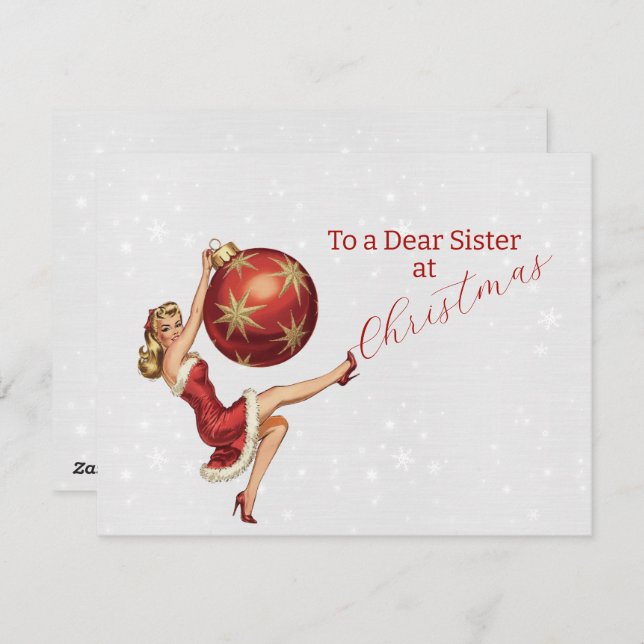 Naughty Sister Christmas Card (Front/Back)