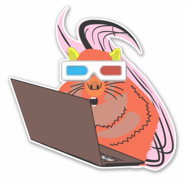 Naughty Squirrel #100 Sticker (Front)