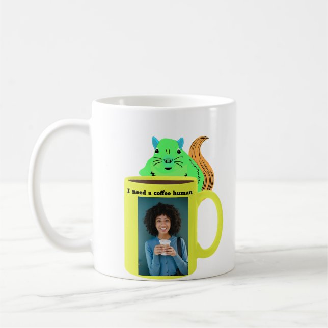 Naughty Squirrel #110 Human Coffee Mug (Left)