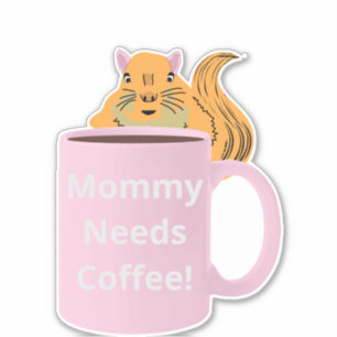 Naughty Squirrel #135 Coffee Cup Sticker