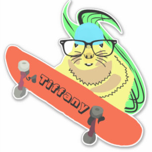 Naughty Squirrel #140 Girls Name Sticker