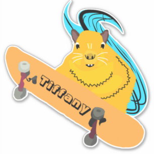 Naughty Squirrel #141 Girls Name Sticker