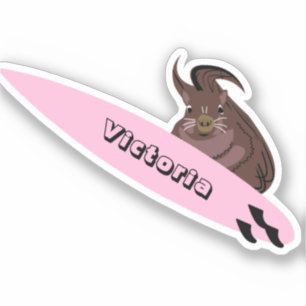 Naughty Squirrel #1511 Surfing Sticker