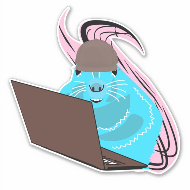 Naughty Squirrel #154 Sticker (Front)