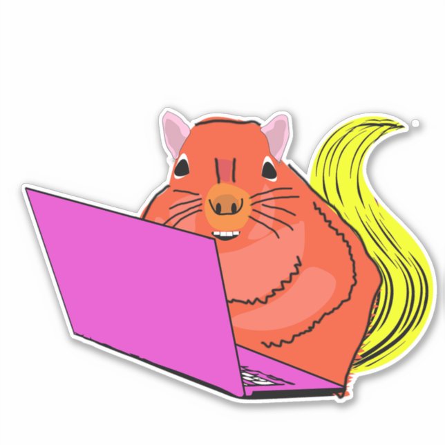Naughty Squirrel #158 Sticker (Front)